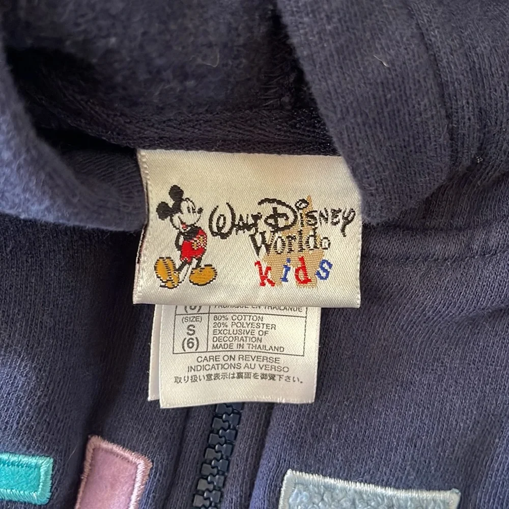 EUC Walt Disney World Kids Stitch Hooded Zip Up Sweatshirt Size S (6) - Picture 5 of 5